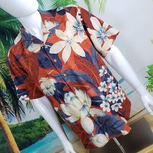 Men's L Tommy Bahama Floral Hawaiian Shirt